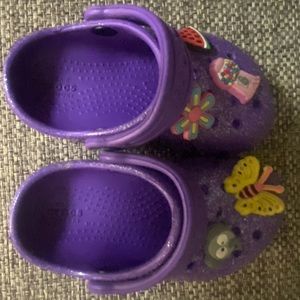 Purple toddler crocs